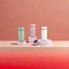 Green, pink and white insulated cups with smart temperature measurement rings, portable stainless steel for keeping warm and cold Application Scenario